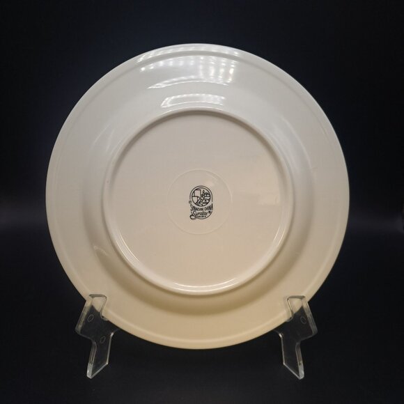 Syracuse China Syralite Black Rim Band Dinner Plate 10-3/4 Inches Stoneware - Picture 11 of 12